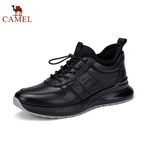 CAMEL Black Genuine Leather Casual Shoes Men High Toe Triple s Fashion Breathable Chunky Men Sneakers 2022 New кроссовки мужские ► Photo 1/6