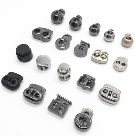 10 Pcs Metal Spring Toggle Clasp Stopper Cord Gunblack Gold Silver Decorative Cord Lock DIY Accessoriesic Adjust Stopper Rope ► Photo 1/6