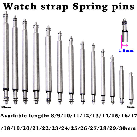 8 to 16 17 18 19 20 21 22 23 24 25 26 27 28 29 30mm Spring Bar for Watch Band Strap Spring Pins Repair Tool Release Pin ► Photo 1/6