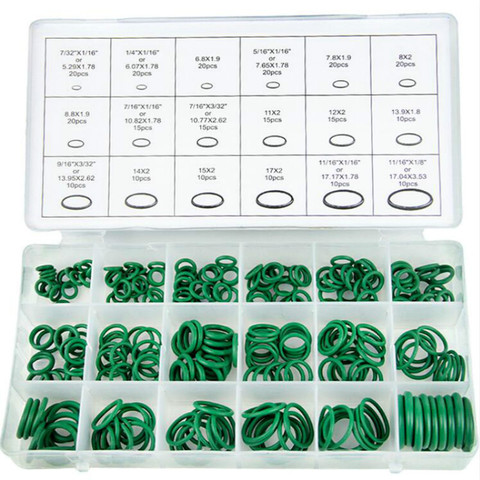 270 Pcs 18 Sizes Air Conditioning HNBR O Rings Car Auto Repair Tools Rubber Air Conditioning Refrigerant Ring Sets Car tools ► Photo 1/4