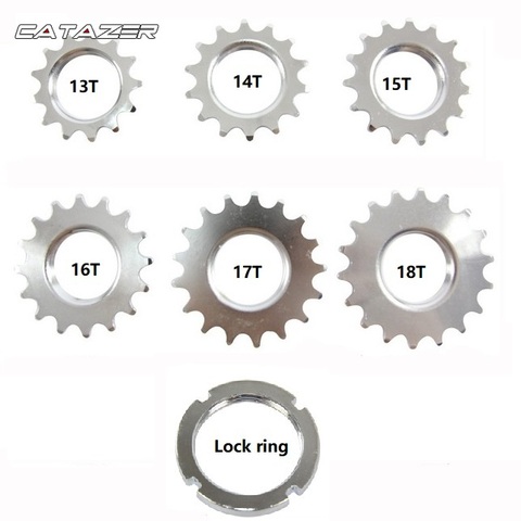 Flywheel 13T/14T/15T/16T/17T/18T Fixed gear cogs,track bike Single Speed Sprocket freewheel with lock ring,for 1/8