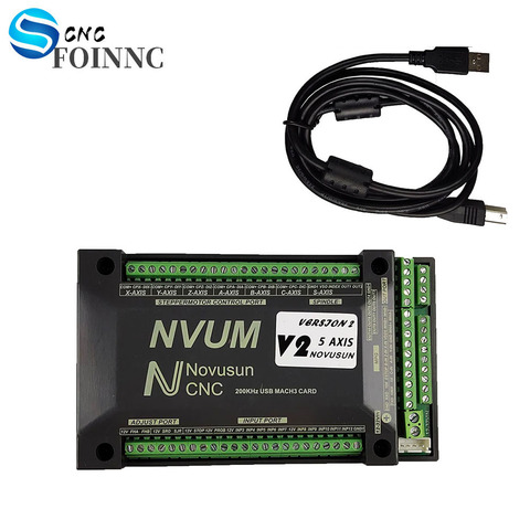 NVUM 5-axis Mach3 USB card 200KHz CNC router 3 4 6-axis motion control card branch board for DIY engraving machine ► Photo 1/6