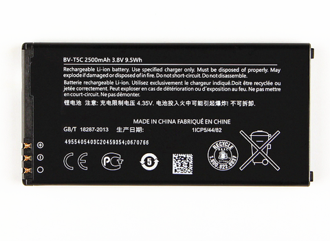 New High quality 2500mAh 9.5Wh BV-T5C / BV T5C BVT5C Replacement Battery For Nokia Microsoft Lumia 640 Lumia640 RM-1073 ► Photo 1/1