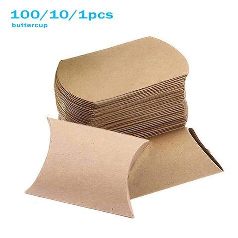Favor candy Box Wedding Party Favour Pillow Shape Gift Candy Boxes Wedding Favor Gift Boxes pie Party Box bags kraft ► Photo 1/6