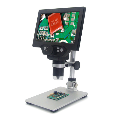 G1200 1-1200X Digital Microscope 12MP 7 Inch Large Color Screen LCD Display Continuous Amplification Magnifier With Stand solder ► Photo 1/6