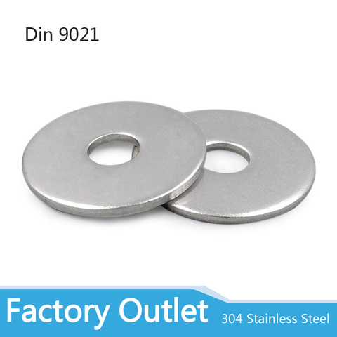 M3/M4/M5/M6/M8-M20 Din9021 Large Flat Washer 304 Stainless Steel Big Metal Gasket Meson Plain Washers ► Photo 1/5