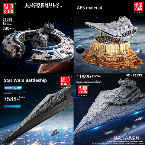 MouldKing Star Plan Destroyer Emperor Fighters Imperial Battleship Droid Cruise Empire Over Jedha City Building Block Brick Toys ► Photo 1/6