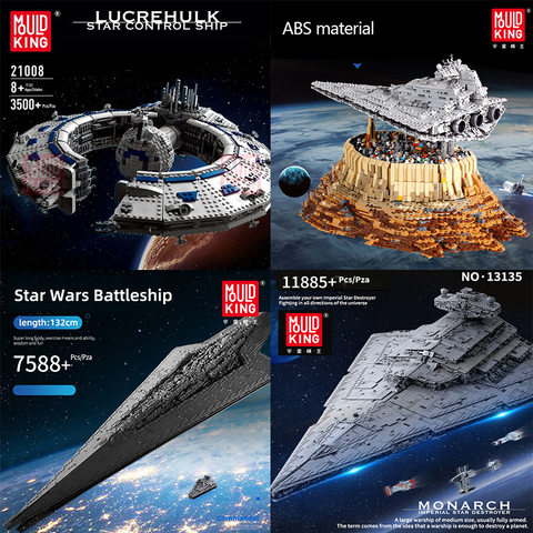 MouldKing Star Plan Destroyer Emperor Fighters Imperial Battleship Droid Cruise Empire Over Jedha City Building Block Brick Toys ► Photo 1/6