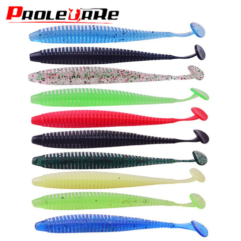 10pcs/Lot Fishy Smell Worms Soft Lures 9.5cm 3g Fishing Jig Wobblers Silicone Artificial Bait Bass Pike Tail Swimbaits Tackle ► Photo 1/6