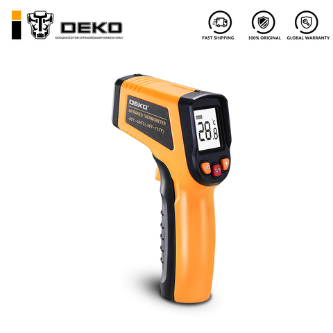 DEKO WD01 Non-Contact Yellow Laser LCD Display IR Infrared Digital C/F Selection Surface Temperature Thermometer Pyrometer ► Photo 1/1