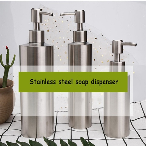 Stainless Steel Soap Dispenser Hand Sanitizer In Emulsion Bottle Bathroom Fixture Bathroom Hardware 250/350/550ml ► Photo 1/6