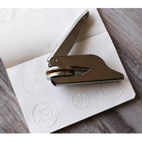 Customized Library Book Invitation Embosser Stamp Embossing Stamp Notary Seal Stamp for Personalized Motto Stamp Make Your Logo ► Photo 1/6