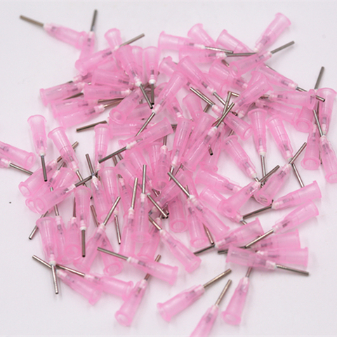 100pcs 18G Precision passivated S.S. Dispense Tip with PP Safetylok hub, 0.5