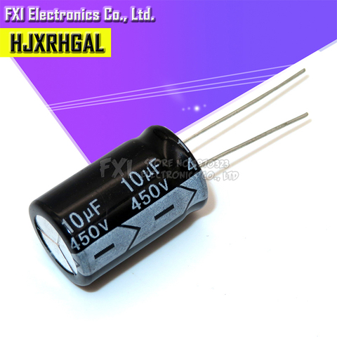 10PCS  450V10UF 13*21mm 10UF 450V 13*21 Electrolytic capacitor New original ► Photo 1/2