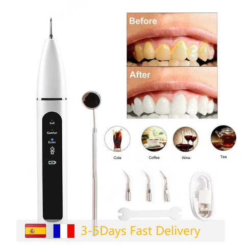 Ultrasonic Dental Scaling Tooth Calculus Remover Dental Scaler for Teeth Cleaner Electric Sonic Stains Tartar Plaque Remover ► Photo 1/6