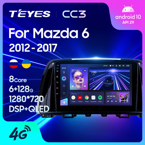 TEYES CC3 For Mazda 6 3 GL GJ 2012 - 2017 Car Radio Multimedia Video Player Navigation stereo GPS Android 10 No 2din 2 din dvd ► Photo 1/6