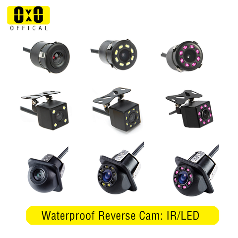 Car Rear View Camera 4 LED Night Vision Reversing Auto Parking Monitor CCD Waterproof 170 Degree HD Video ► Photo 1/6