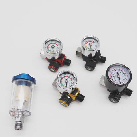 Spray Gun Air Regulator & In-line Water Trap Filter Tool & Adapter Pneumatic Spray Gun air filter Pressure Regulator Gauge ► Photo 1/6