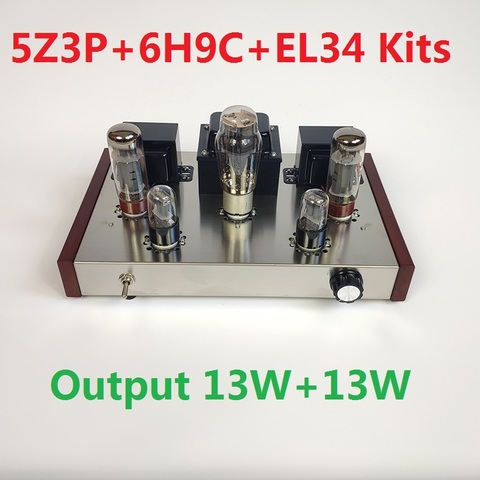 2022 Nobsound Home Audio Tube Amplifier DIY Kits 5Z3P+6N9P+EL34-B Stainless Steel Case Single End Power Ouput 13W*2 AC110V/220V ► Photo 1/2