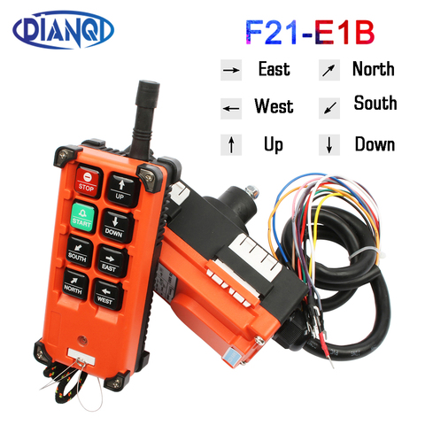 Industrial Hoist Radio Control System Remote Controller 2 Transmitter 1 Receiver F21-E1B 380V for Industrial Control Motor Control 