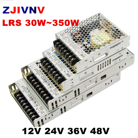 Switching power supply, LRS series new ultra-thin ac 110V 220V to DC12V 24V dc power supply 36v 48v, 35/50/75/100/200/350w smps ► Photo 1/6