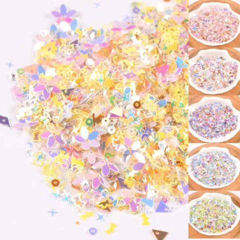 10g nis Internet celebrity colour Sequins/Paillettes Sewing Craft DIY Manicure Scrapbook Technology c2677 ► Photo 1/6