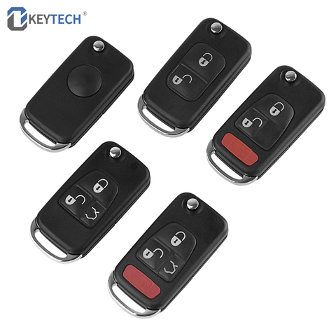 OkeyTech Remote Key Case Flip Folding Key Shell For Mercedes Benz C E S ML SL ML55 AMG S500 SL500 W168 W124 Key with HU39 Blade ► Photo 1/6