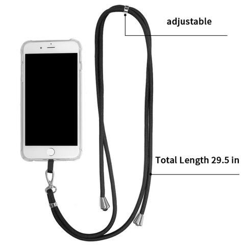 Phone Lanyard Adjustable Detachable Neck Cord Lanyard Strap and Phone Safety Tether for All Phones and Case Combination no Case ► Photo 1/6