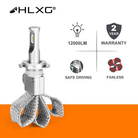 H11 Led H8 H4 H7 H1 HB4 HB3 9005 9006 lamp motorcycle Headlight Bulbs Fanless Car Auto Fog lights 12000LM Nebbia CSP 6000K HLXG ► Photo 1/6