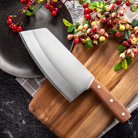 Meat Slicing Knife 4CR14 Stainless Steel Kitchen Chef Cleaver Cooking Knife Ergonomic Handle ► Photo 1/6