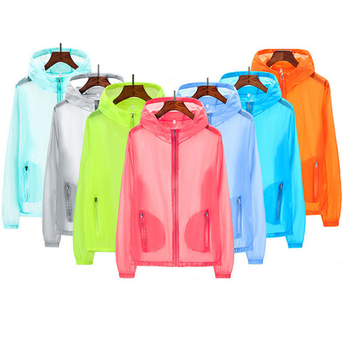 2022 Solid Cycling Tops UV Sun Protect Clothing Running Transparent Long Sleeve Jackets Light Weight Summer Beach Wear Sunscreen ► Photo 1/6