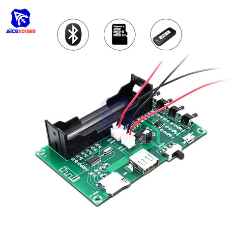 diymore PAM8403 5W+5W Dual Channel Wireless Digital Bluetooth Receiver Audio Stereo Amplifier Module 18650 Charging Board DC 5V ► Photo 1/6