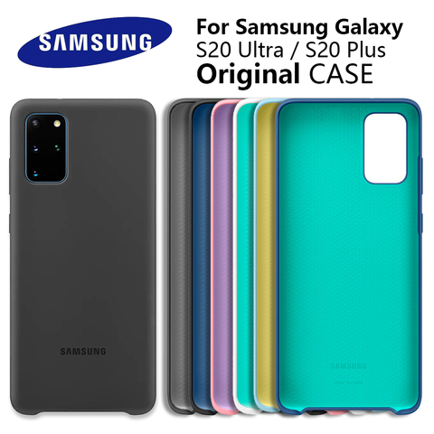 Samsung S20 Plus Case Official original Silky Silicone Cover Soft-Touch Back Protective Shell For Samsung S20 Ultra Phone Cover ► Photo 1/6