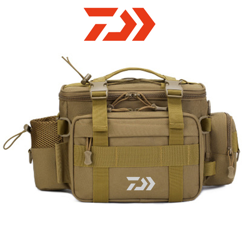 Dawa New Multifunction Fishing Bag Y7 20*15*39cm High Capacity Daiwa Fishing Tackle Lure Bag Shoulder Bag Canvas Waist Bag ► Photo 1/6