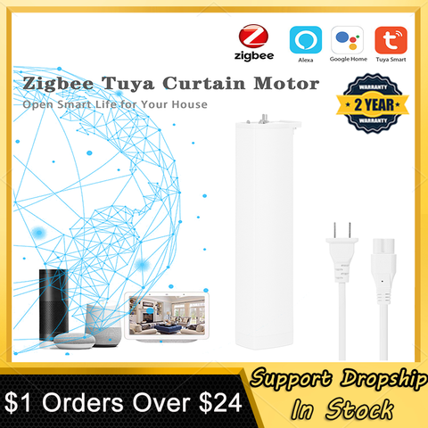 Tuya ZigBee Intelligent Curtain Blind Switch Electric Motorized Curtain Roller Shutter Control Switch Remote Control for Alexa ► Photo 1/6