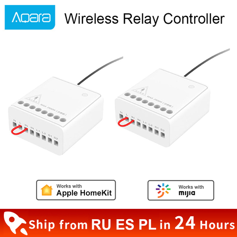 Original Aqara Two-Way Control Module Wireless Relay Switch Controller Smert Timer 2 Channels Work For Mijia APP and Home kit ► Photo 1/6
