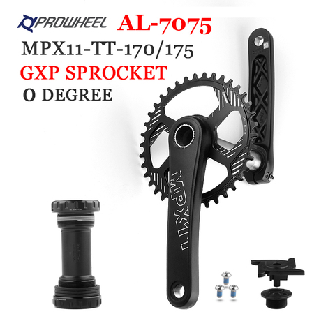 PROWHEEL MTB Bicycle Crank set Crank 170/175mm GXP Chainrings 28/30/32T 34/36/38T with Bottom bracket BB Mountain Bike Crankset ► Photo 1/6