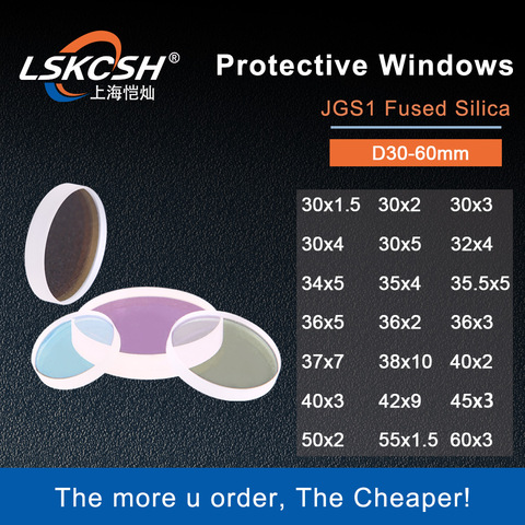 Glass Laser Protection Lens Window Protective  Windows Dia30/34/35/35.5/36/37/40/50/55 Fiber Laser Cutting Machine Debris Shield ► Photo 1/4