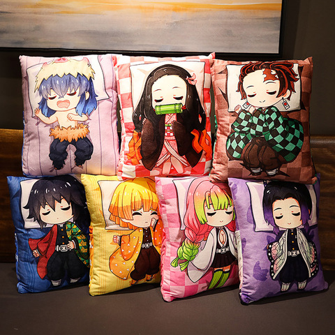 Buy Online Devil S Blade Anime Plush Stuffed Cushion Cute Pillow Demon Slayer Manga Doll Kimetsu No Yaiba Tanjirou Nezuko Plush Pillow Toys Alitools