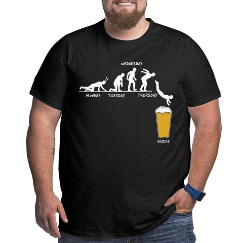 Men Week Craft Beer Tops T Shirt Alcohol Drunk Tshirts Wine Drinking New Tees Premium Cotton Tall Man Clothes Fitness O Neck ► Photo 1/6