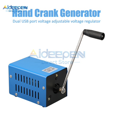 3-15V 20W High Power Charger Portable Emergency Hand Power Hand Crank USB Charging Hand Crank Generator 3V 5V 6V 9V 12V 15V ► Photo 1/6