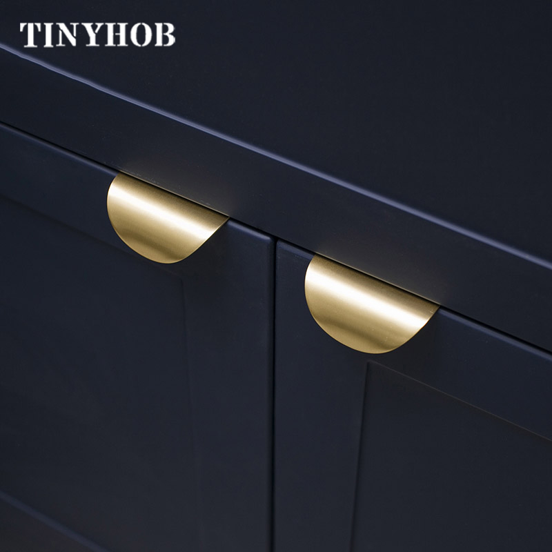 Invisible Handle Brass Door, Antique Gold Kitchen Cabinet Handles