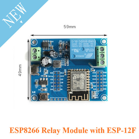 ESP8266 Wireless WIFI Relay Controller Module ESP-12F DC 5V-80V Single-channel ESP 12F Development Board for IOT Smart Home ► Photo 1/5