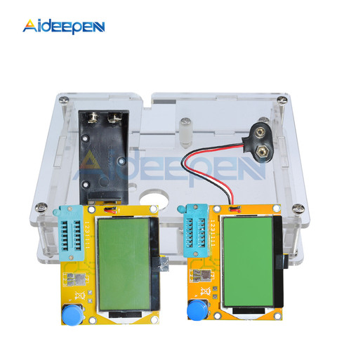 LCR-T4 Mega328 M328 Multimeter Transistor Tester ESR Meter Diode Triode Capacitance Tester MOS PNP NPN LCR with Acrylic Case ► Photo 1/6