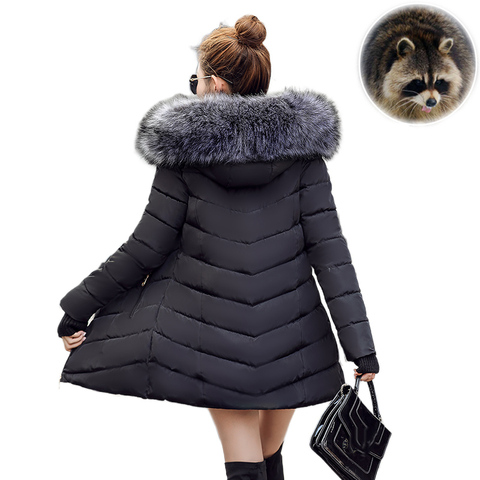 Women Parkas Winter Ladies Casual Long Coats Woman Jackets Winter Women Hooded Cotton Parkas Warm Coat Outwear 2022 plus size ► Photo 1/6