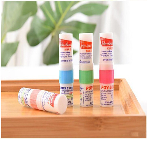 100% New Thailand Nasal Inhaler Poy sian Mark 2 Herbal Nasal Inhaler Poy Sian Stick Mint Cylinder Oil Brancing Breezy Asthma ► Photo 1/6