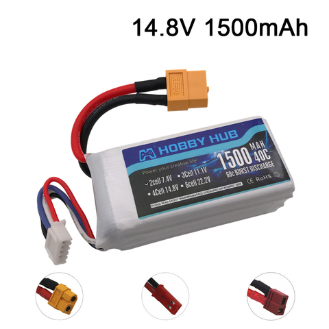 7.4v 11.1V 14.8v 1500mAh MAX 40C 3s Battery for RC Car Quadcopter Spare Parts 2s Lipo Battery 1pcs 11.1v Battery T/JST/XT60 Plug ► Photo 1/4