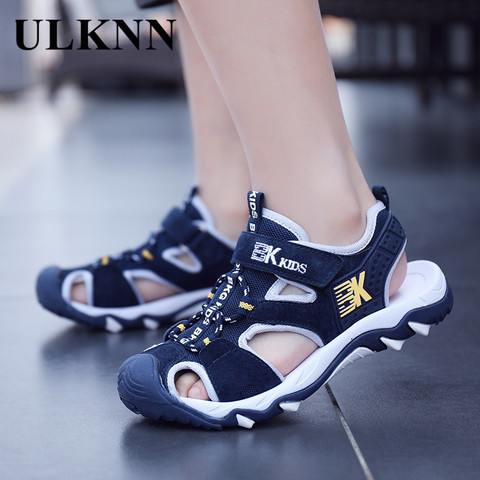 ULKNN BOY'S Closed-toe Sandals Summer 8 Anti-slip Soft-Sole Young STUDENT'S Sandals Boy 9 Big Boy 12-Year-Old ► Photo 1/6