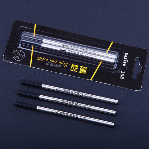 Winning 308 Business Metal Sign Pen Refill 0.5mm 0.7mm Black Refill for Ballpoint/rollerball Pen School Office Supplies ► Photo 1/5