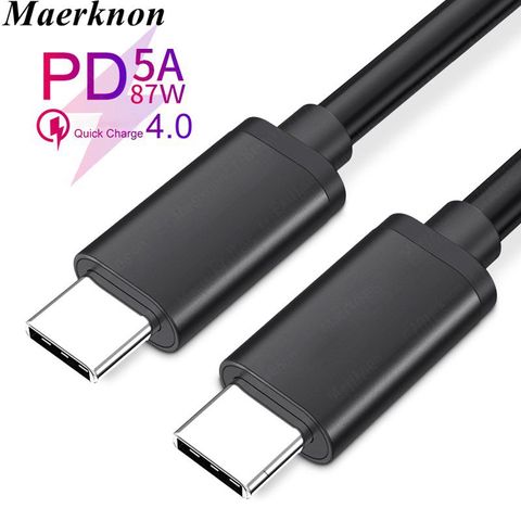 100W USB C To USB Type C Cable USB C PD Fast Charging Cord USB-C Type-c Cable For Xiaomi mi 10 Pro For Samsung S20 Macbook iPad ► Photo 1/6